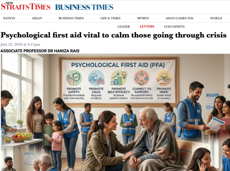 Psychological first aid vital to calm those going through crisis